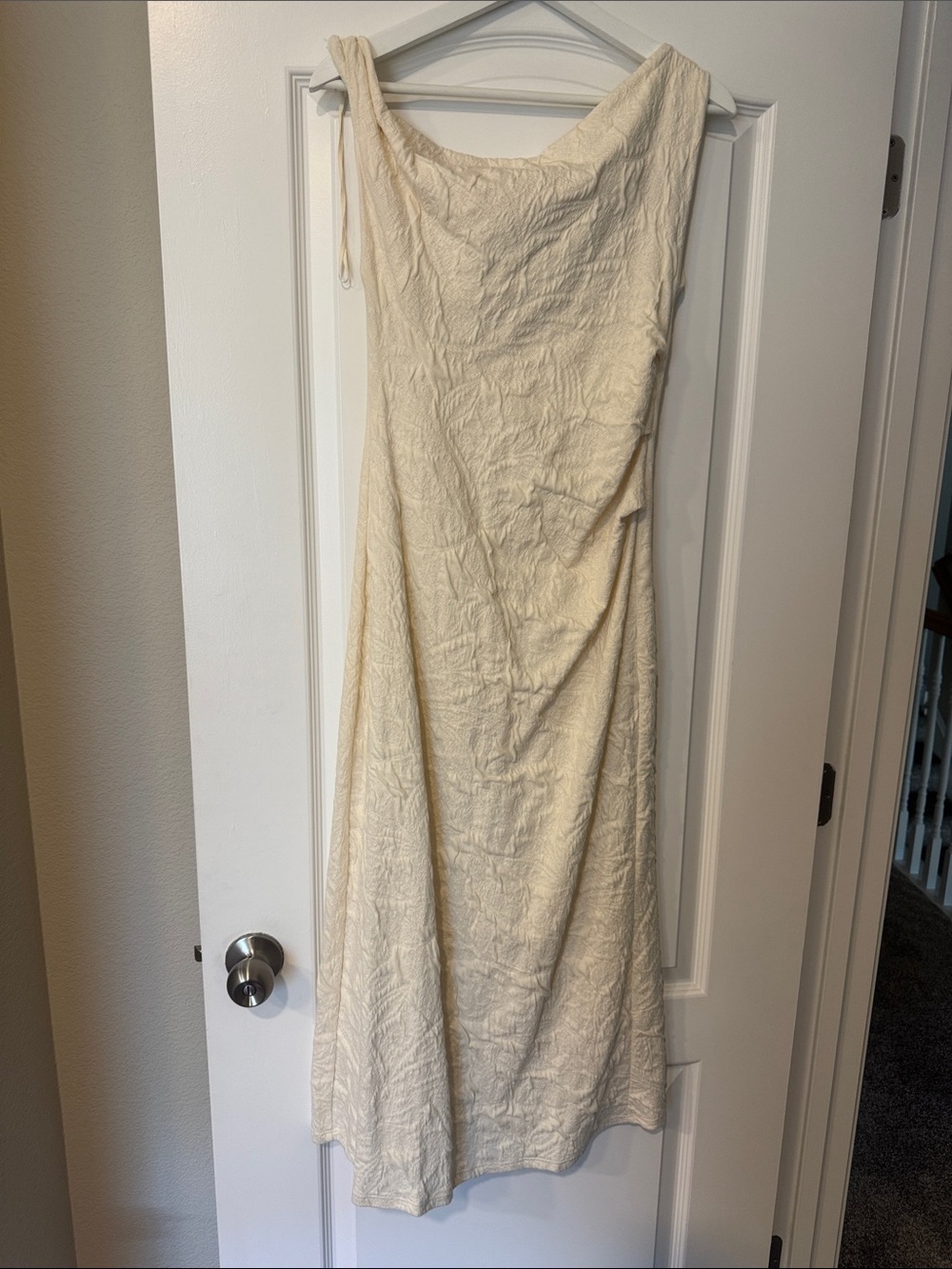 ZARA Cream Sleeveless Midi Dress - Elegant Minimalist Style